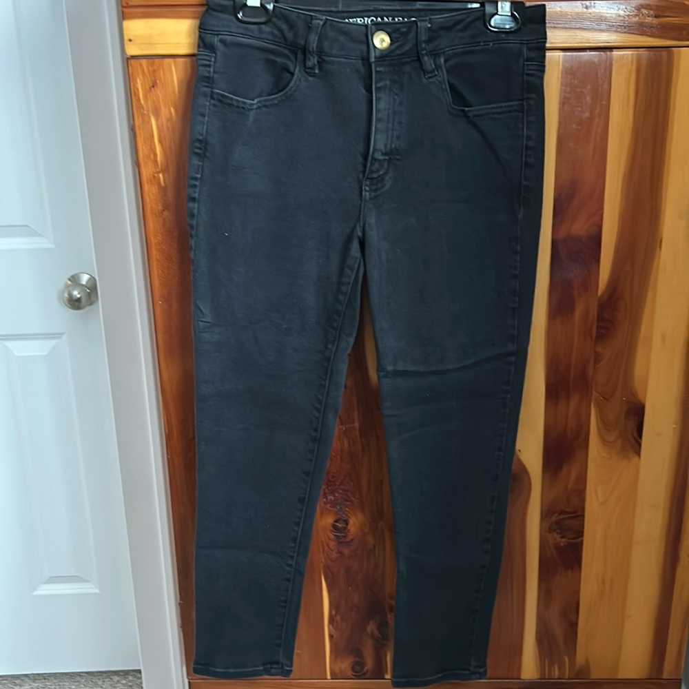 Women’s black jeans size 8 high rise jegging crop